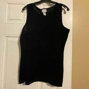 Chico's Black Sleeveless Velvet Top